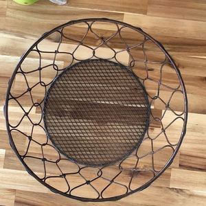 Bronze wire fruit bowl
